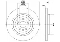 Brake disc 8DD 355 132-901 Hella