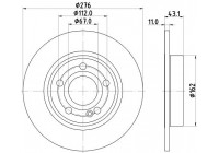 Brake disc 8DD 355 133-061 Hella