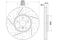 Brake disc 8DD 355 133-091 Hella