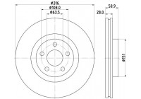 Brake disc 8DD 355 133-101 Hella