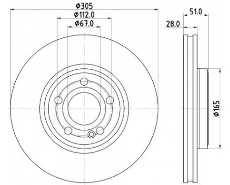 Brake disc 8DD 355 133-371 Hella