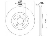 Brake disc 8DD 355 133-531 Hella