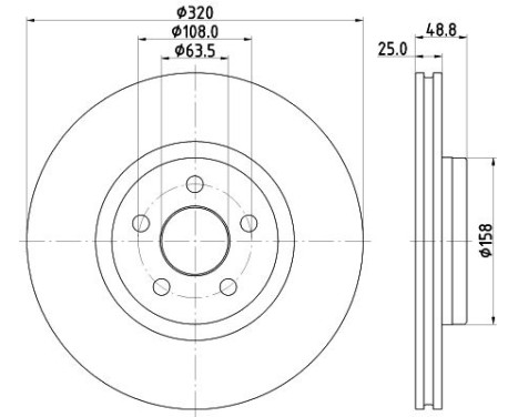 Brake disc 8DD 355 133-561 Hella