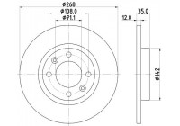 Brake disc 8DD 355 133-691 Hella