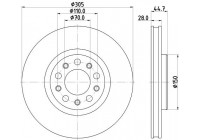 Brake disc 8DD 355 133-701 Hella