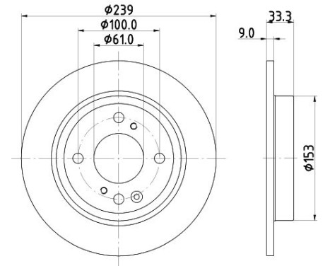 Brake disc 8DD 355 134-681 Hella