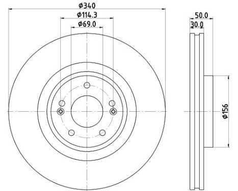 Brake disc 8DD 355 134-871 Hella