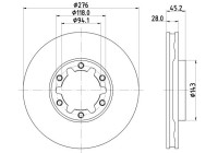 Brake disc 8DD 355 134-931 Hella