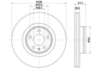 Brake disc 8DD 355 135-151 Hella