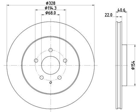 Brake disc 8DD 355 135-281 Hella