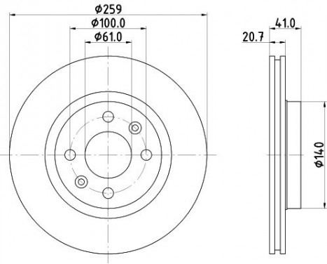 BRAKE DISC 8DD 8DD 355 126-531 Hella