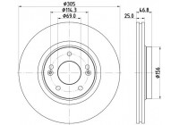 BRAKE DISC 8DD 8DD 355 126-541 Hella