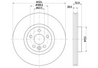 BRAKE DISC 8DD 8DD 355 126-661 Hella