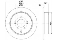 BRAKE DISC 8DD 8DD 355 126-911 Hella