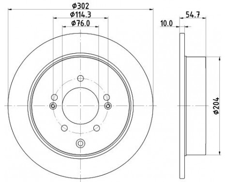 BRAKE DISC 8DD 8DD 355 126-911 Hella