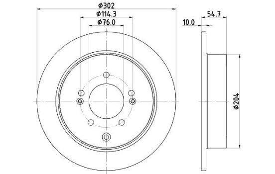 BRAKE DISC 8DD 8DD 355 126-911 Hella