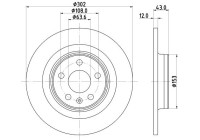 Brake disc 8DD 8DD 355 126-991 Hella