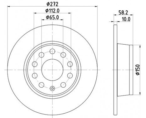 BRAKE DISC 8DD 8DD 355 131-811 Hella