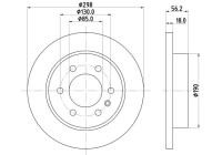 BRAKE DISC 8DD 8DD 355 131-831 Hella