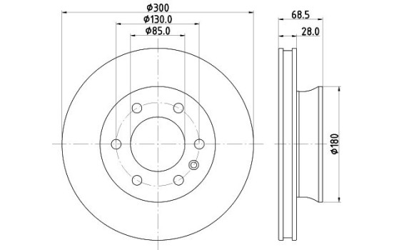 BRAKE DISC 8DD 8DD 355 131-891 Hella
