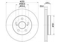 BRAKE DISC 8DD 8DD 355 131-911 Hella