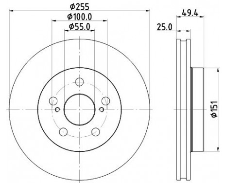 BRAKE DISC 8DD 8DD 355 131-911 Hella