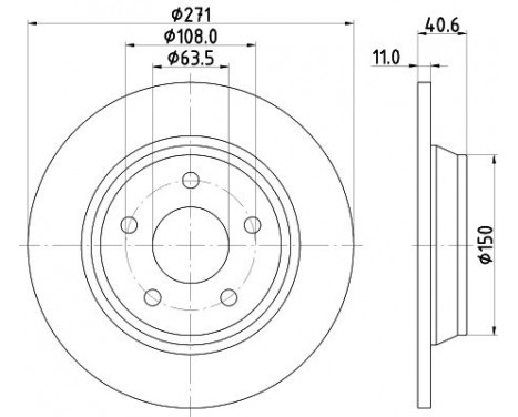 BRAKE DISC 8DD 8DD 355 132-031 Hella, Image 4