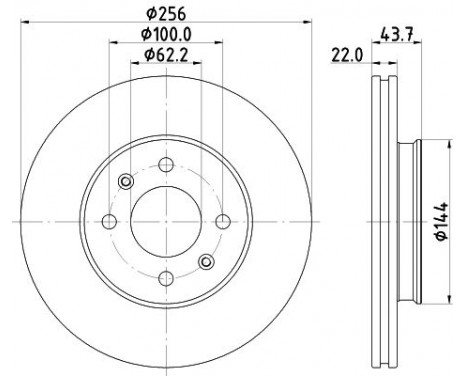 BRAKE DISC 8DD 8DD 355 132-081 Hella