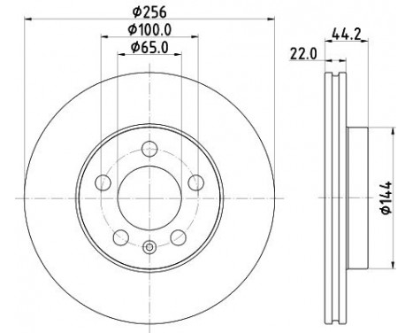 BRAKE DISC 8DD 8DD 355 132-091 Hella