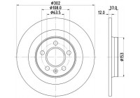 BRAKE DISC 8DD 8DD 355 132-121 Hella