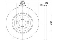 BRAKE DISC 8DD 8DD 355 132-251 Hella