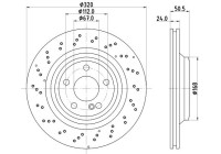 BRAKE DISC 8DD 8DD 355 133-271 Hella