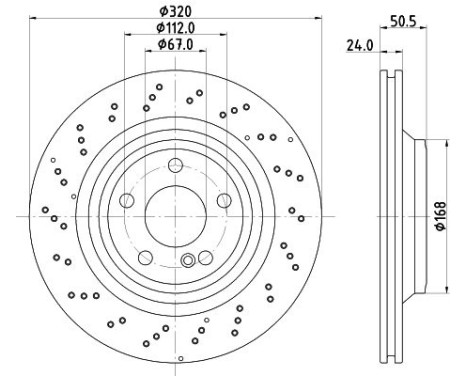 BRAKE DISC 8DD 8DD 355 133-271 Hella