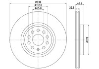 BRAKE DISC 8DD 8DD 355 133-731 Hella