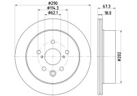 BRAKE DISC 8DD 8DD 355 134-531 Hella