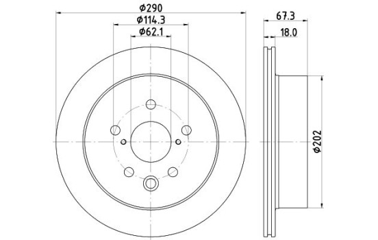 BRAKE DISC 8DD 8DD 355 134-531 Hella