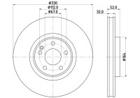 BRAKE DISC 8DD 8DD 355 134-621 Hella