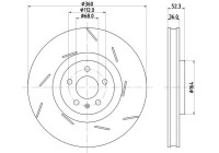 BRAKE DISC 8DD 8DD 355 134-671 Hella