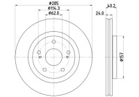 BRAKE DISC 8DD 8DD 355 134-741 Hella