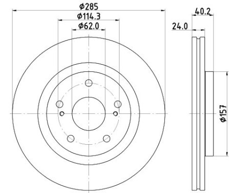 BRAKE DISC 8DD 8DD 355 134-741 Hella