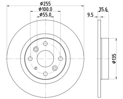 BRAKE DISC 8DD 8DD 355 134-831 Hella