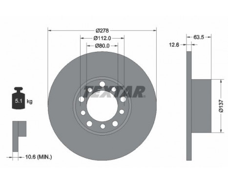 Brake Disc 92009500 Textar