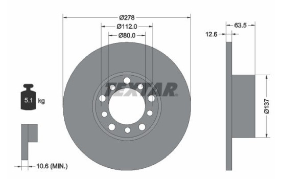 Brake Disc 92009500 Textar