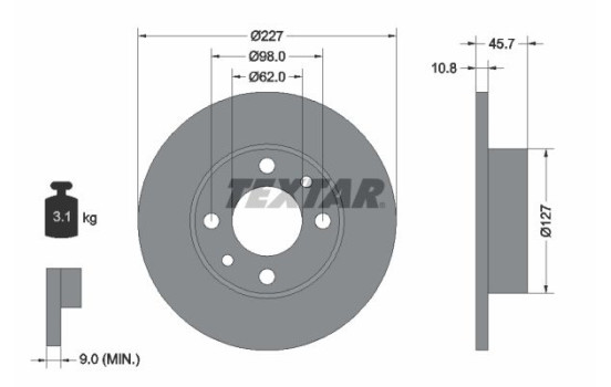 Brake Disc 92019300 Textar