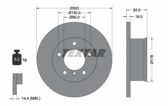 Brake Disc 92020300 Textar