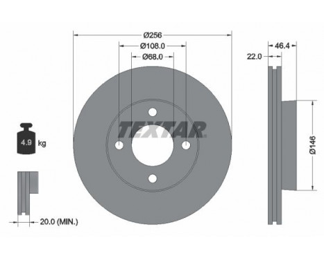 Brake Disc 92026000 Textar