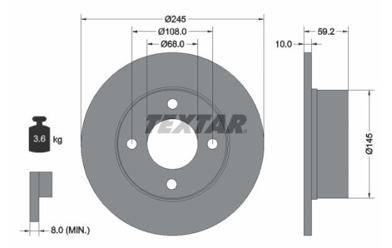 Brake Disc 92026100 Textar