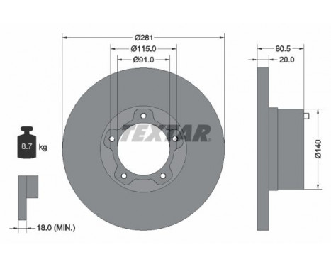 Brake Disc 92031500 Textar