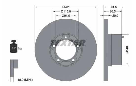 Brake Disc 92031500 Textar