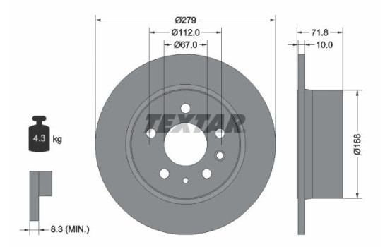 Brake Disc 92032600 Textar